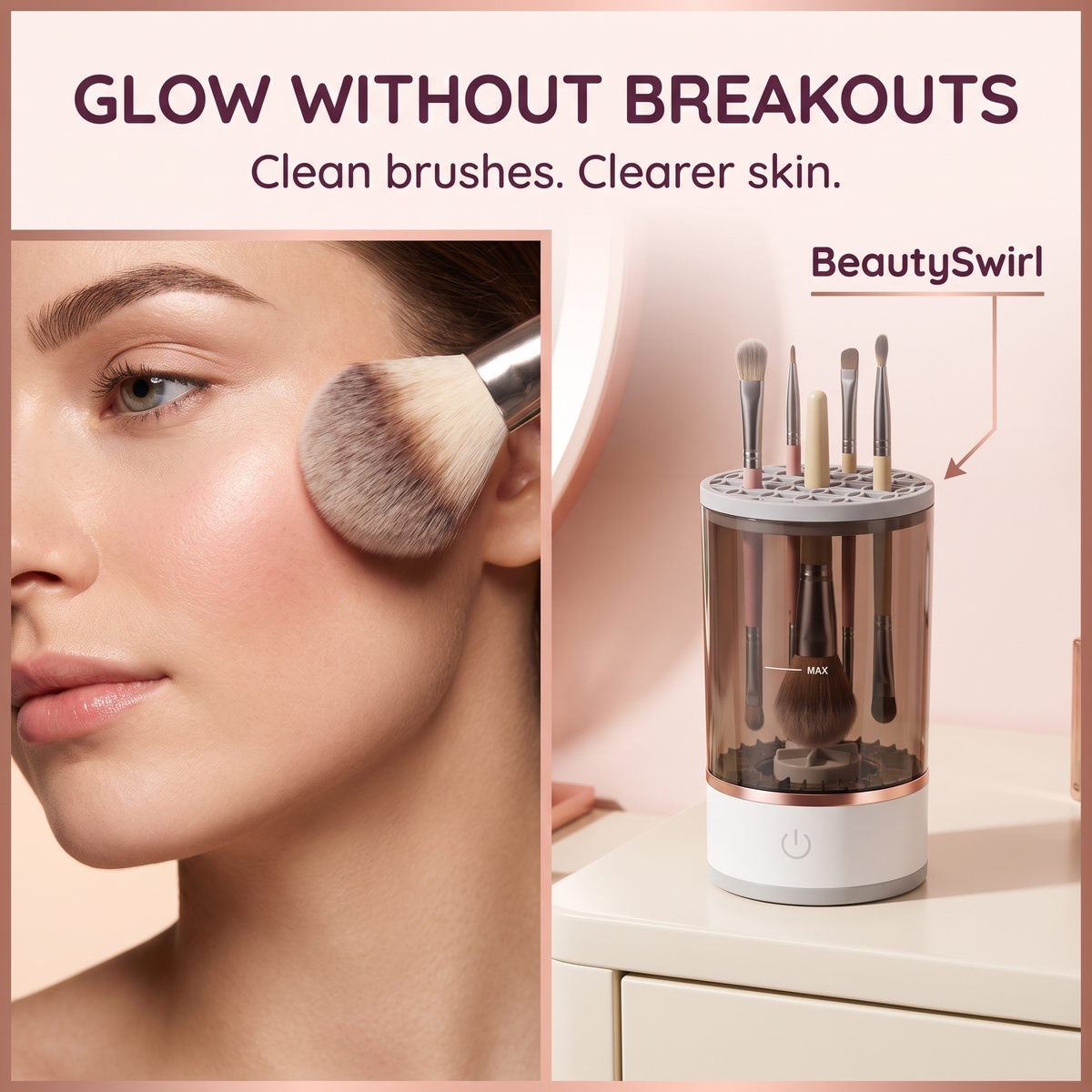 BeautySwirl™ - Cosmetic Brush Cleaner