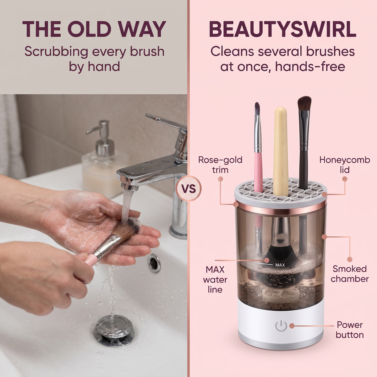 BeautySwirl™ - Cosmetic Brush Cleaner